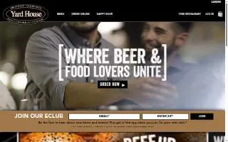 Yard House of Burlington website