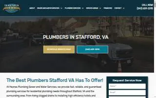 Haynes Plumbing Sewer and Water Services website