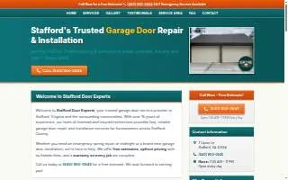 Stafford Door Experts website