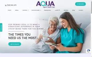 Aqua Home Health Care website