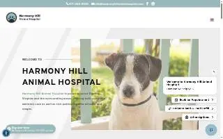 Harmony Hill Animal Hospital website