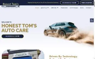 Honest Tom's Auto Care website