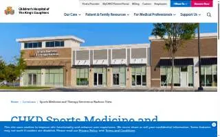 CHKD Sports Medicine and Therapy Services website