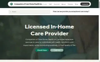 Companion of Care Home Health Inc. website