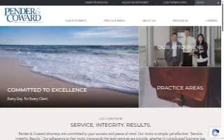 Pender & Coward, P.C. website