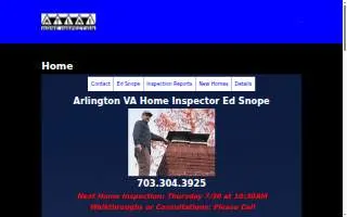 ATLAS Home Inspection of Tysons website