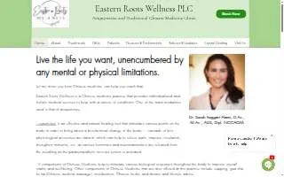 Eastern Roots Wellness website
