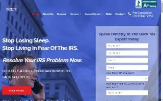 Back Tax Expert website
