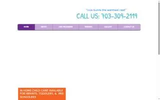Birds Nest Daycare website