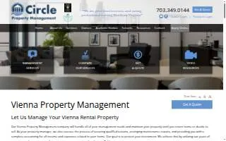 Circle Property Management of Vienna website