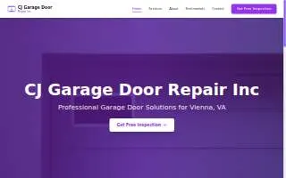 CJ Garage Door Repair Inc of Vienna website