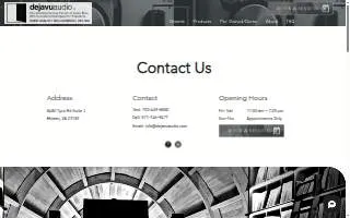 Deja Vu Audio Ltd. website