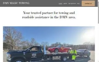 DMV Magic Towing website