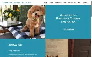 Horners Corner Pet Salon website