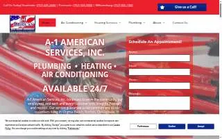 A-1 American Services, Inc. of Virginia Beach website