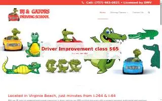 BJ & Gators Driving School website