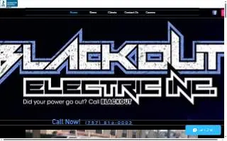 Blackout Electric Inc of Virginia Beach website