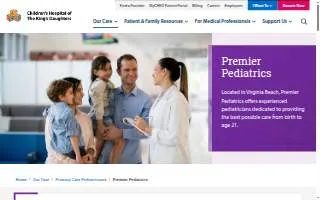 Chkd Premier Pediatrics website