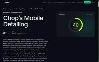 Chop’s Mobile Detailing website