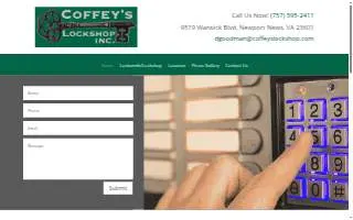 Coffey's Lock Shop of Virginia Beach website