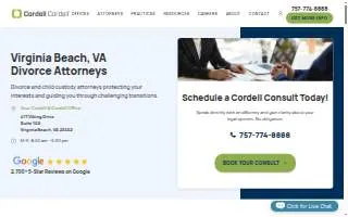 Cordell & Cordell | Family Law & Divorce of Virginia Beach website