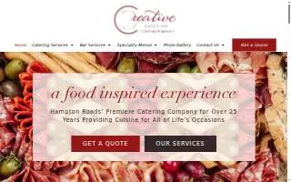 Creative Catering of Virginia website