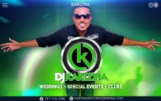 DJ Karizma Entertainment of Virginia Beach website
