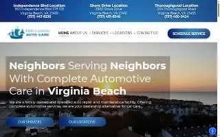 First Landing Auto Care at Thoroughgood website