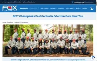 Fox Pest Control Chesapeake website