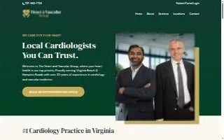 Heart and Vascular Group of Virginia Beach website