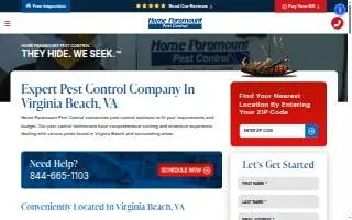 Home Paramount Pest Control of Virginia Beach website
