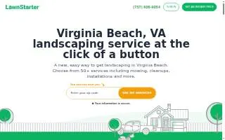 LawnStarter - Virginia Beach Landscaping website