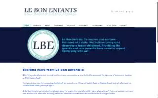 Le Bon Enfants website