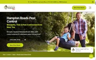 Mosquito Squad & Pest Control of Hampton Roads website