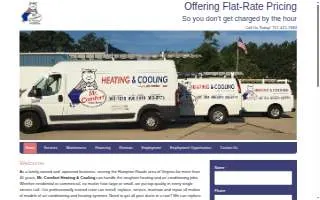 Mr. Comfort Heating & Cooling website