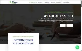 My Local Tax Pro website