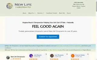 New Life Chiropractic of Virginia Beach website