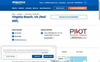 Pivot PT - Virginia Beach (Red Mill), an Athletico company website