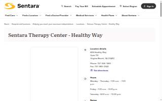 Sentara Therapy Center - Healthy Way