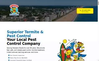 Superior Termite & Pest Control of Virginia Beach website