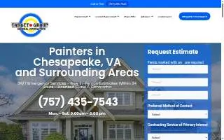 Target Group Painters & Contracting of Virginia Beach website