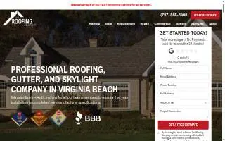 The Roofing Company Inc. of Virginia Beach website