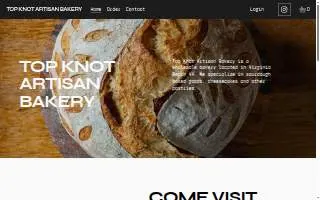 Top Knot Artisan Bakery website