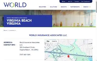 World Insurance Associates LLC of Virginia Beach website