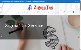 Zigma Tax Service website