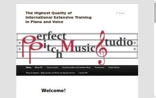 Perfect Pitch Music Studio website