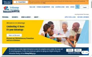 1st Advantage Federal Credit Union website