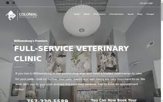 Colonial Veterinary Clinic of Williamsburg website