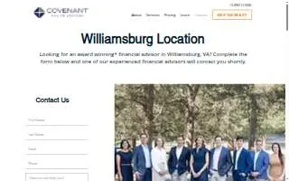 Covenant Wealth Advisors of Williamsburg website