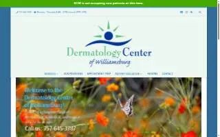 Dermatology Center of Williamsburg website